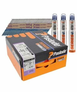 Promo 😉 Paslode 141071 2.8mm X 63mm Galv-Plus Ring Shank Nails For 360XI, IM360CI (3300 + 3 Fuel Cells) 😍