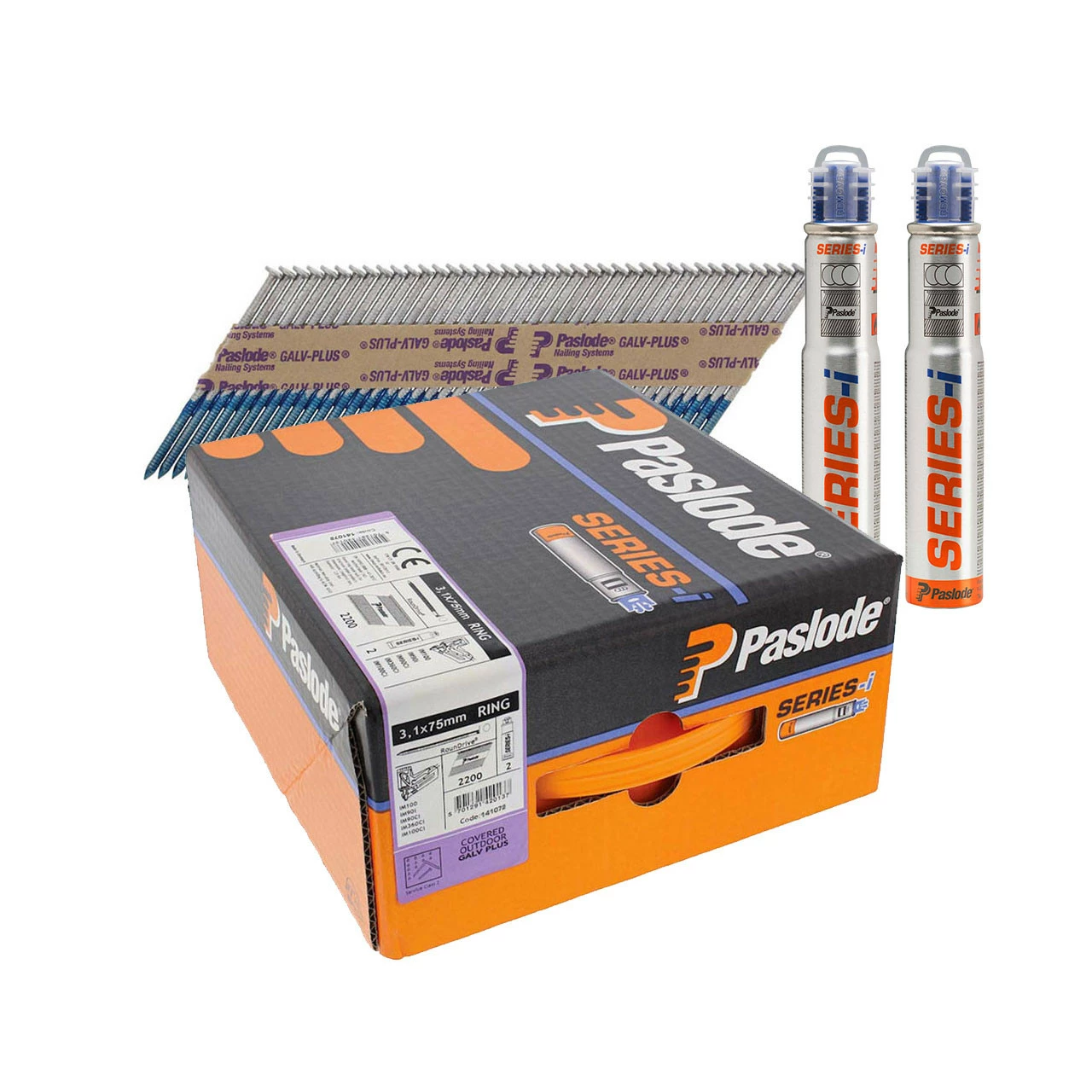 Best Sale ๐ Paslode 141072 3.1 X 75mm Galv-Plus Ring Shank Nails For 360XI, IM360CI (2200 Pack + 2 Fuel Cells) ๐ 3 Best Sale ๐ Paslode 141072 3.1 X 75mm Galv-Plus Ring Shank Nails For 360XI, IM360CI (2200 Pack + 2 Fuel Cells) ๐