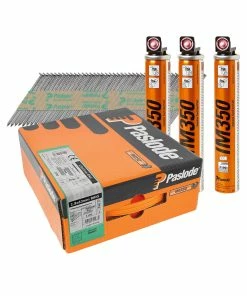 Cheapest 🌟 Paslode 141208 2.8 X 63mm Bright Ring Shank Nails For IM350+ (3300 + 3 Fuel Cells) 🎉