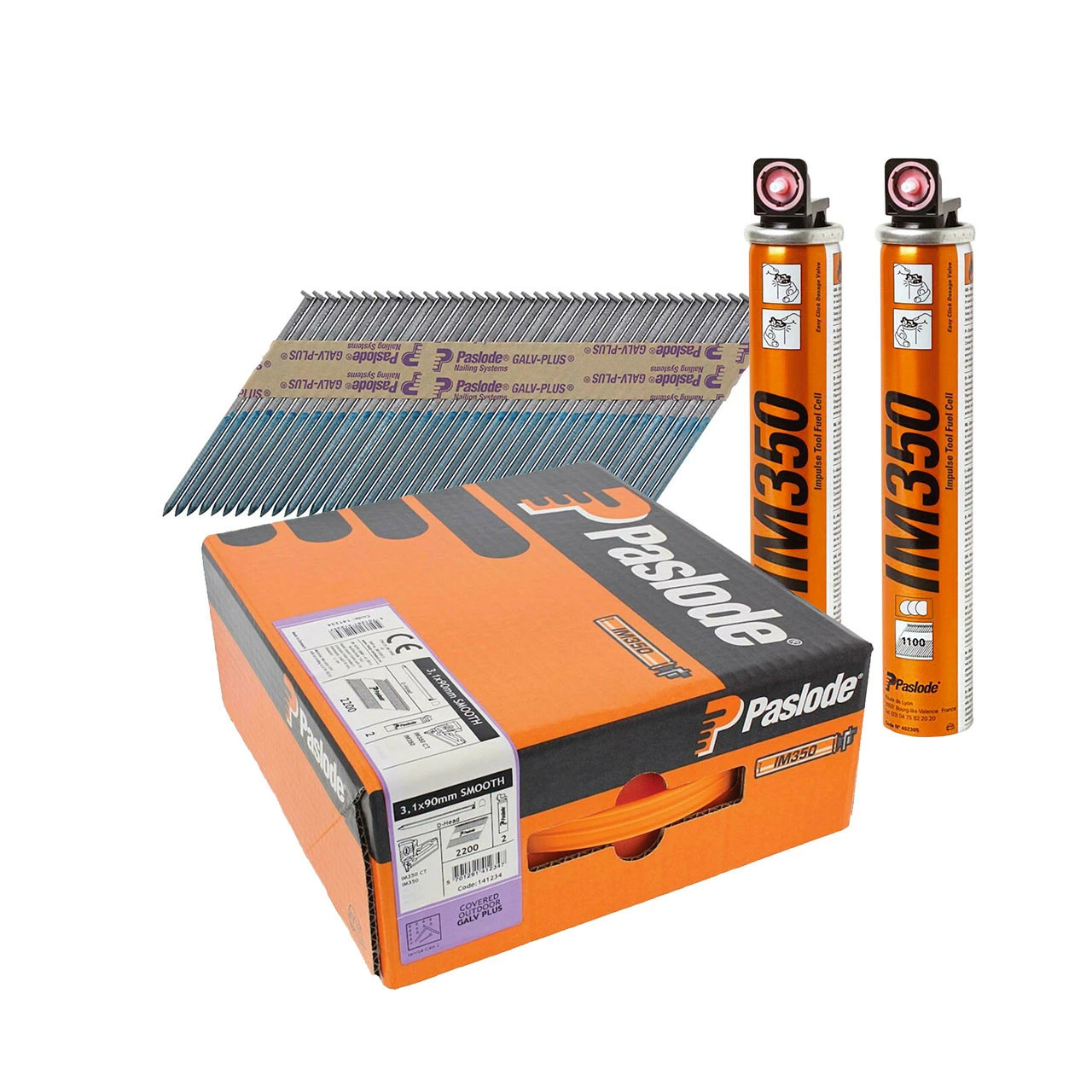 New ๐ Paslode 141234 3.1 X 90mm Galv-Plus Smooth Nail Fuel Pack For IM350+ (2200 Pack + 2 Fuel Cells) ๐งจ 3 New ๐ Paslode 141234 3.1 X 90mm Galv-Plus Smooth Nail Fuel Pack For IM350+ (2200 Pack + 2 Fuel Cells) ๐งจ
