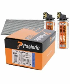 Budget 😍 Paslode 300270 F16 1.6mm X 32mm Galvanised Angled Brad Nails (2000 Pack & 2 Fuel Cells) 🛒