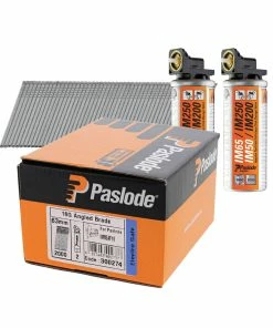 Coupon 🤩 Paslode 300274 F16 1.6mm X 63mm Galvanised Angled Brad Nails (2000 Pack & 2 Fuel Cells) 😍
