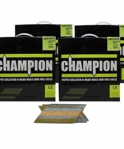Deals 👍 Champion 1st Fix 2.8 X 51mm Electro Galvanised Annular Ring Nails 13200 (No Fuel Cells) 4 Boxes 👍