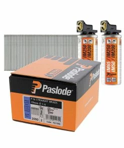 Budget π Paslode 921586 19mm F16 Galvanised Straight Brad Nails For IM65 (2000 Pack + 2 Fuel Cells) π§¨