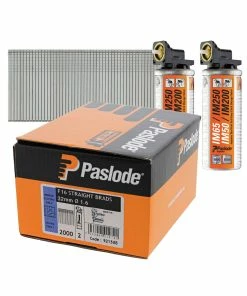 New 😉 Paslode 921588 F16 1.6mm X 32mm Galvanised Straight Brad Nails (2000 Pack & 2 Fuel Cells) 😍