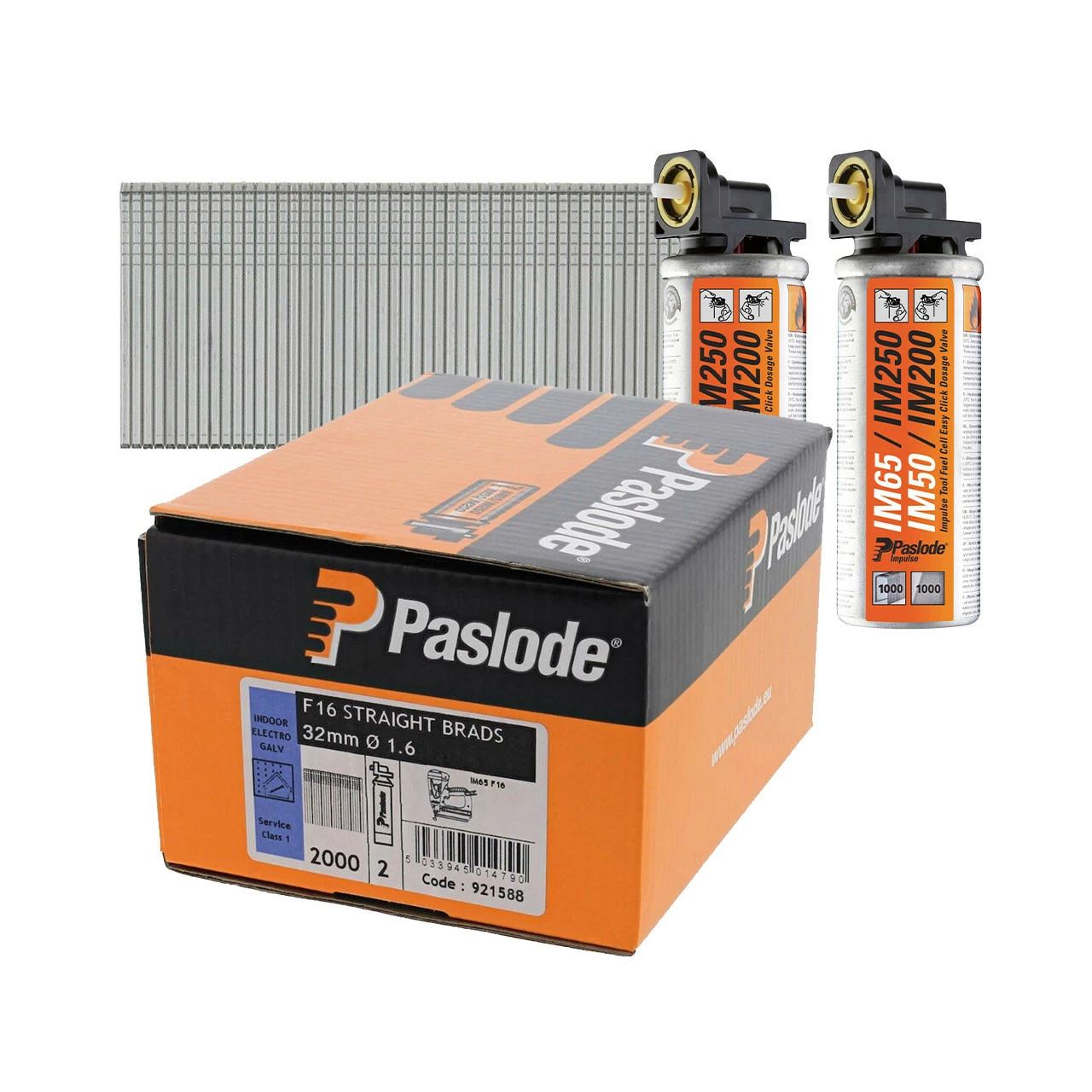 New π Paslode 921588 F16 1.6mm X 32mm Galvanised Straight Brad Nails (2000 Pack & 2 Fuel Cells) π 3 New π Paslode 921588 F16 1.6mm X 32mm Galvanised Straight Brad Nails (2000 Pack & 2 Fuel Cells) π