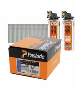 Wholesale 🎉 Paslode 921591 F16 1.6mm X 50mm Galvanised Straight Brad Nails (2000 Pack & 2 Fuel Cells) ⌛