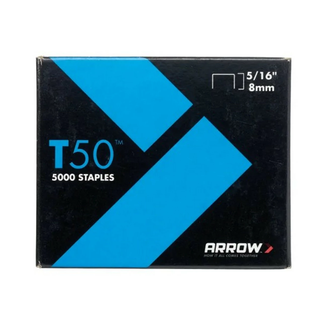 Flash Sale ❤️ Arrow ARRT50516 T50 Staples 8mm 5/16in Pack 5000 - 4 X 1250 👍