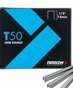 New 😍 Arrow ARRT5012 T50 Staples 12mm 1/2in Pack 5000 - 4 X 1250 😍