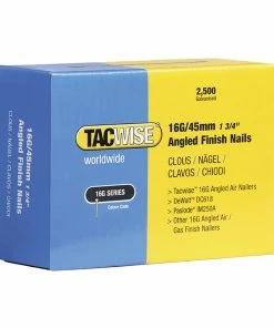 Best Pirce 💯 Tacwise TAC0773 16G Angled Finish Nails63mm For DC618K (Pack 2500) 🔥